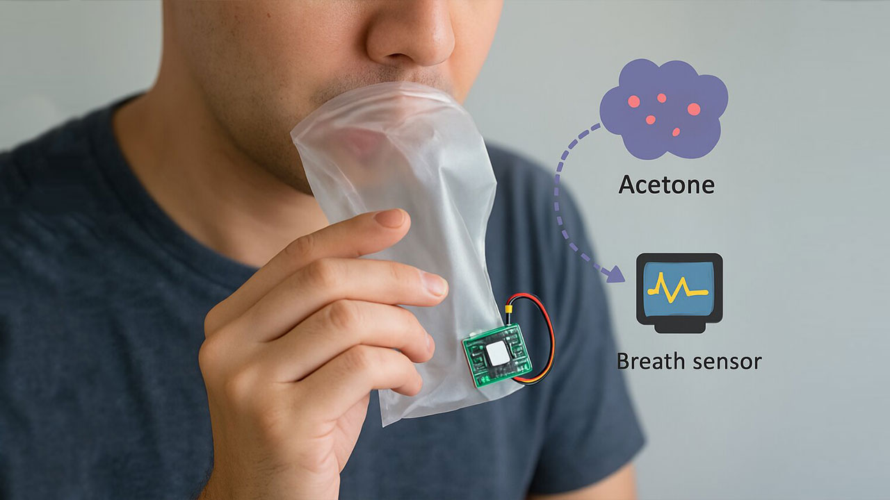 حسگر نانویی برای تشخیص دیابت تنها با یک بازدم