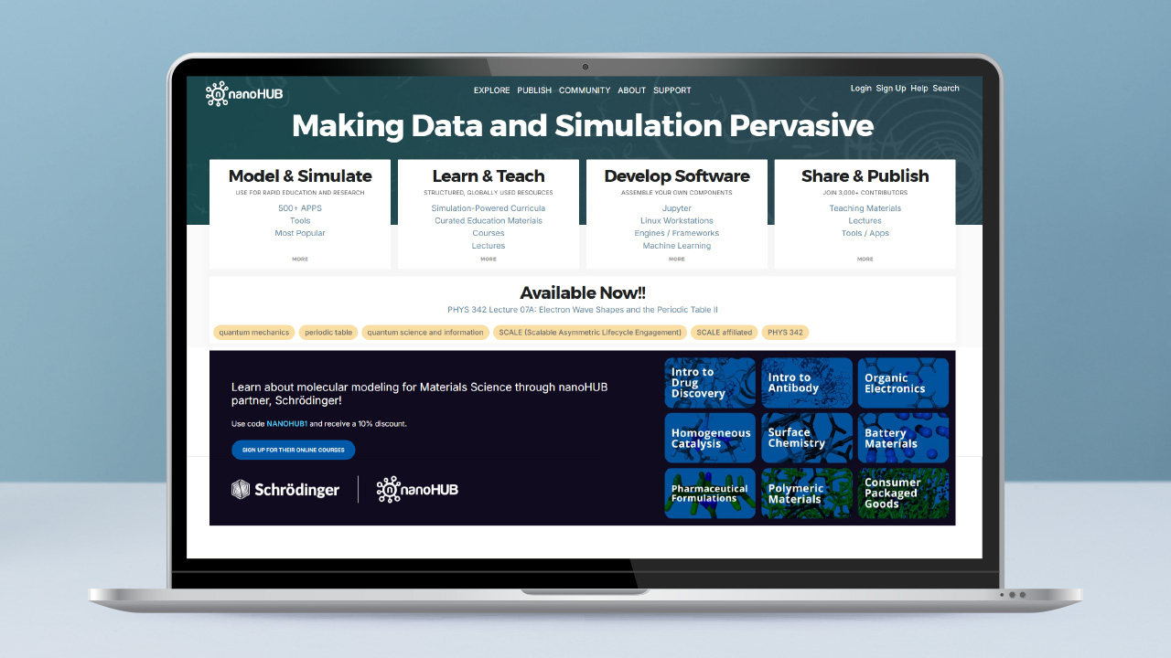 ابزارهای تحت‌وب nanoHUB؛ شبیه‌سازی نانوساختارها تنها با یک مرورگر