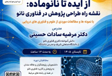 برگزاری دوره آنلاین «از ایده تا نانوماده» برای آموزش مسیر طراحی پژوهش در فناوری نانو